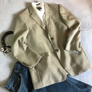 Andrew Fezza 38R, EUC sport coat, muted neutrals